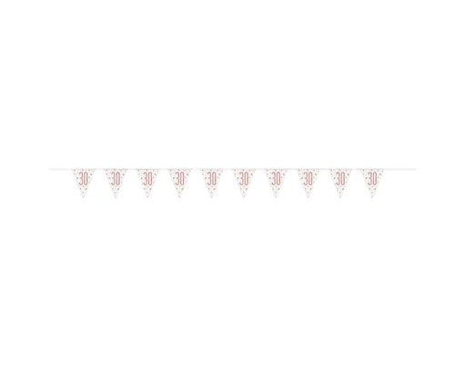 GLITZ ROSE GOLD 30 PENNANT BANNER