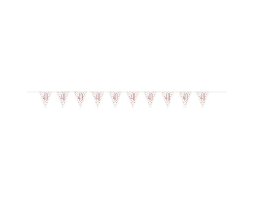 GLITZ ROSE GOLD 40 PENNANT BANNER