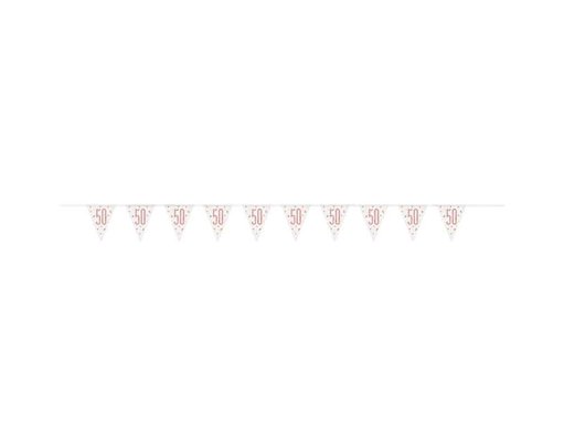 GLITZ ROSE GOLD 50 PENNANT BANNER