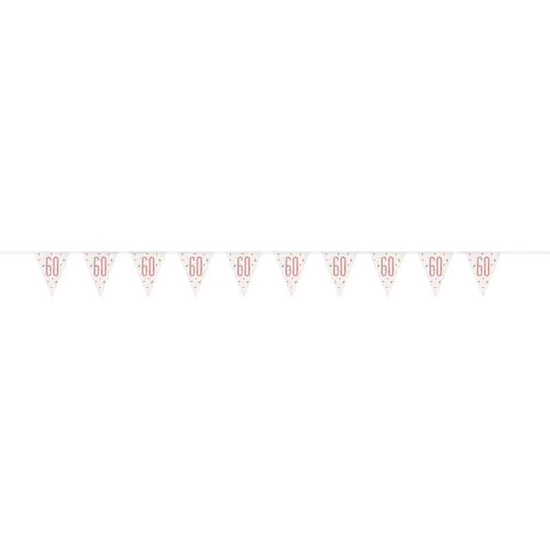 GLITZ ROSE GOLD 60 PENNANT BANNER