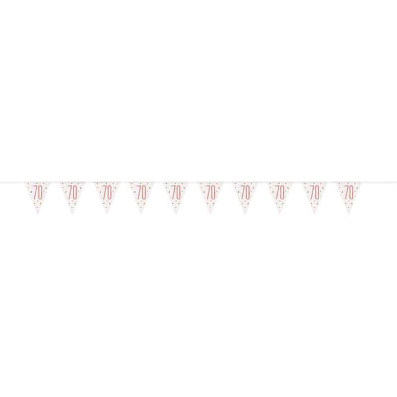 GLITZ ROSE GOLD 70 PENNANT BANNER