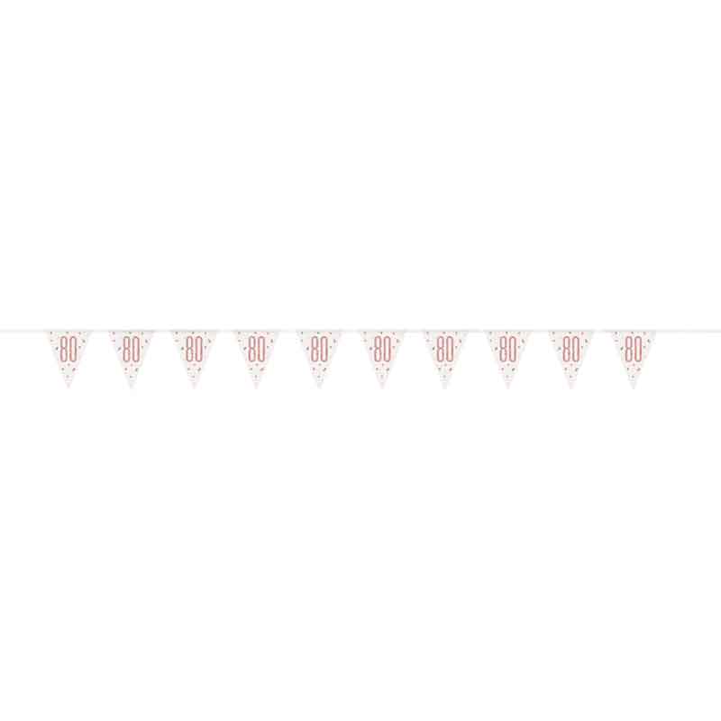 GLITZ ROSE GOLD 80 PENNANT BANNER