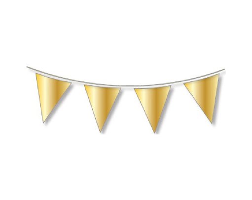 10M REGULAR GOLD METALLIC BUNTING