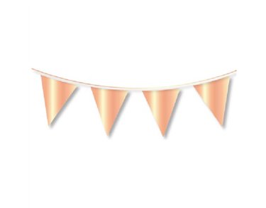 10M REGULAR ROSE GOLD METALLIC BUNTING