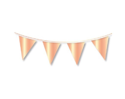10M REGULAR ROSE GOLD METALLIC BUNTING