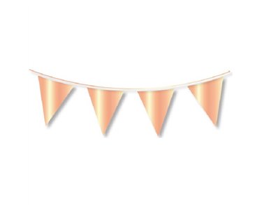 10M GIANT ROSE GOLD METALLIC BUNTING