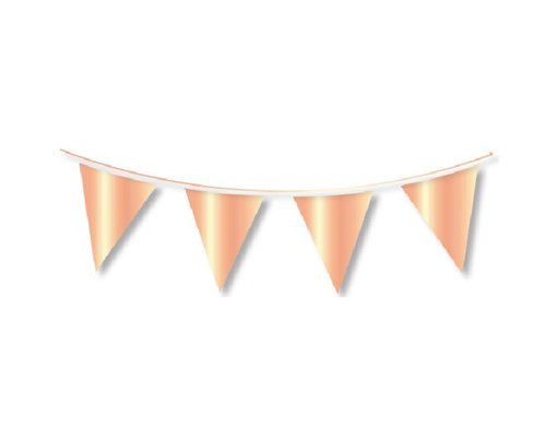 10M GIANT ROSE GOLD METALLIC BUNTING