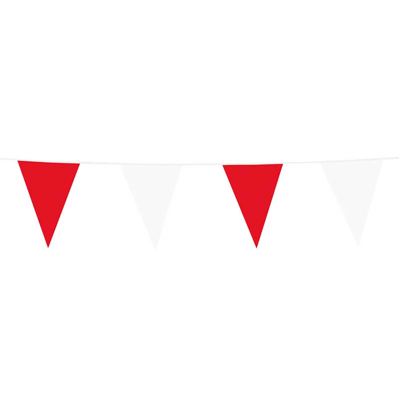 10m RED AND WHITE BUNTING