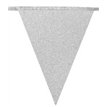 6m SILVER CARDBOARD GLITTER BUNTING