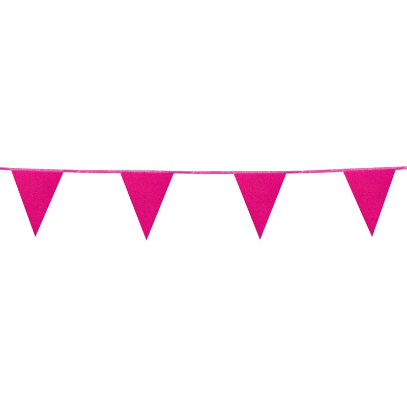6m FUCHSIA CARDBOARD GLITTER BUNTING