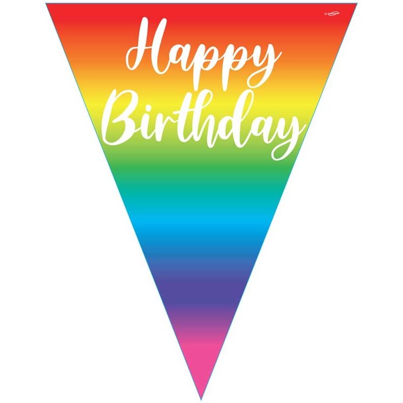 3.9m RAINBOW BIRTHDAY PARTY BUNTING
