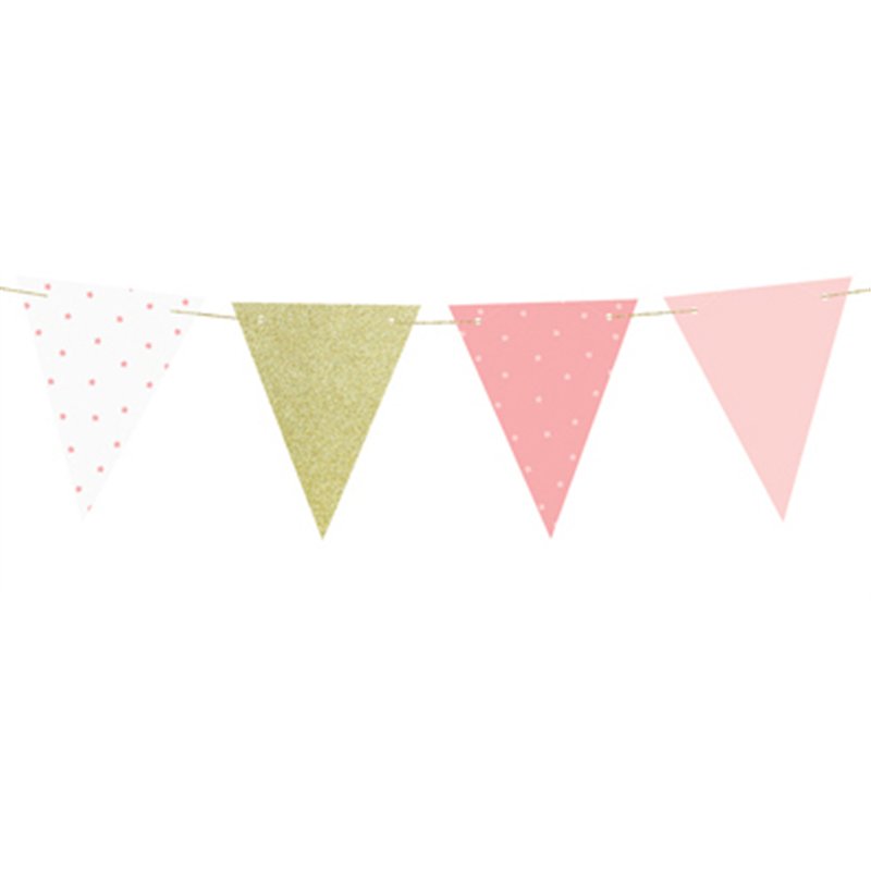 1.3m ASST PINK 1ST BIRTHDAY GARLAND