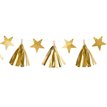 1.3m GOLD STARS PAPER GARLAND