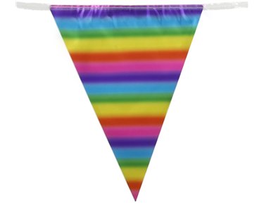 3.9m METALLIC RAINBOW BUNTING