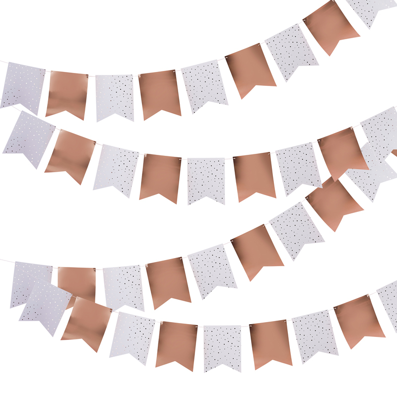 10m ROSE GOLD FLAG BUNTING