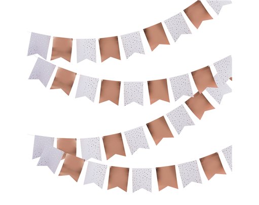 10m ROSE GOLD FLAG BUNTING