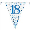3.9m 18th BIRTHDAY BLUE SPARKLING FIZZ BUNTING