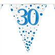 3.9m 30th BIRTHDAY BLUE SPARKLING FIZZ BUNTING