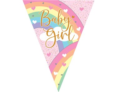 3.9m PASTEL RAINBOW GIRL BUNTING