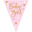 3.9m SPARKLING BABY GIRL DOTS BUNTING