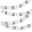 SILVER FOILED FLAG BUNTING 10M