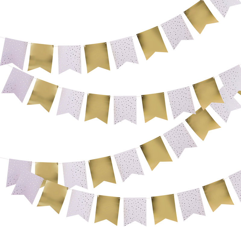 10m GOLD FOILED FLAG BUNTING