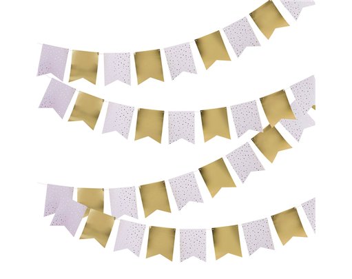 10m GOLD FOILED FLAG BUNTING