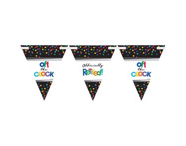 OFFICIALLY RETIRE PENNANT BANNER