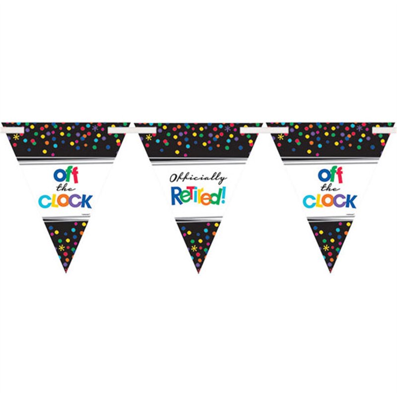 OFFICIALLY RETIRE PENNANT BANNER
