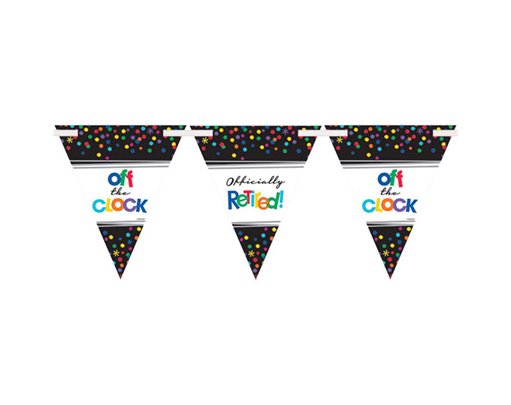 OFFICIALLY RETIRE PENNANT BANNER