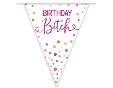 3.9m HAPPY BIRTHDAY BITCH PARTY BUNTING