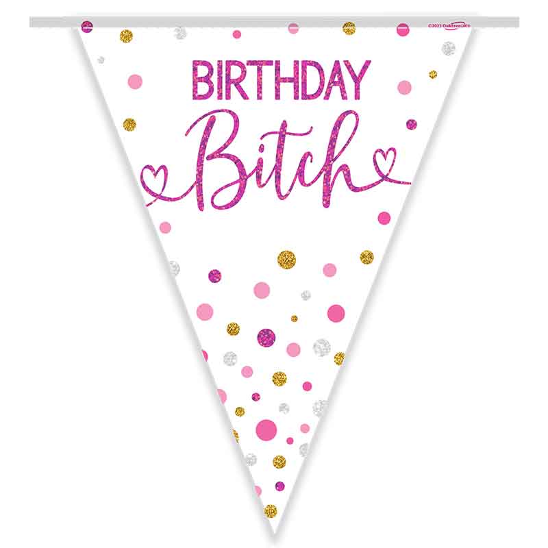 3.9m HAPPY BIRTHDAY BITCH PARTY BUNTING