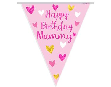 3.9m HAPPY BIRTHDAY MUMMY PARTY BUNTING