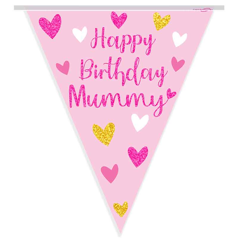 3.9m HAPPY BIRTHDAY MUMMY PARTY BUNTING