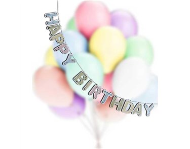 COLOURED DECORATIVE HAPPY BIRTHDAY BUNTING