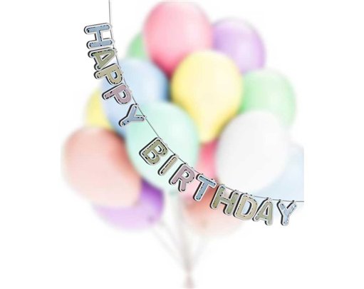 COLOURED DECORATIVE HAPPY BIRTHDAY BUNTING