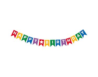 HAPPY BIRTHDAY PAPER PENNANT BANNER