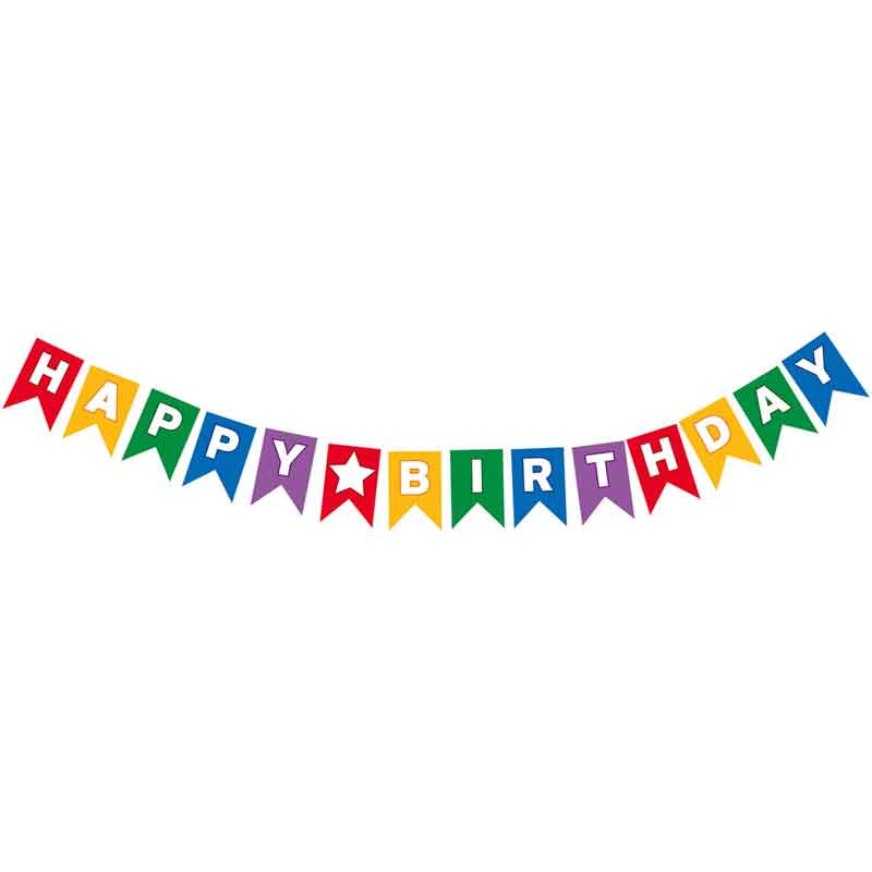 HAPPY BIRTHDAY PAPER PENNANT BANNER