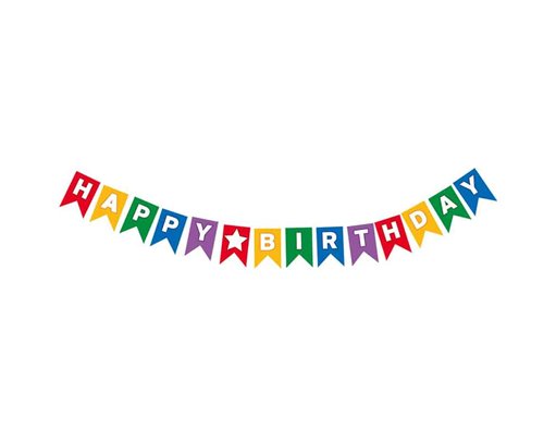 HAPPY BIRTHDAY PAPER PENNANT BANNER