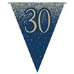 3.9m 30TH BIRTHDAY NAVY AND GOLD PARTY BUNTING
