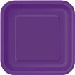 (14) 9IN DEEP PURPLE SQUARE PLATES