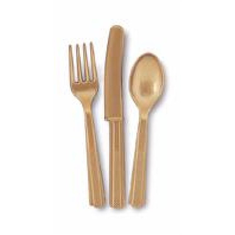 (18) ASST GOLD CUTLERY