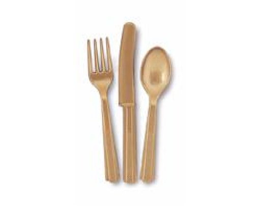 (18) ASST GOLD CUTLERY