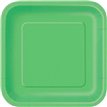 (14) 9IN LIME GREEN SQUARE PLATES