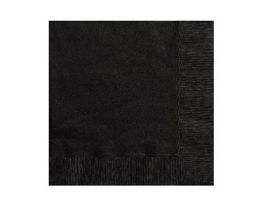 (20) 12CM BLACK BEVERAGE NAPKINS