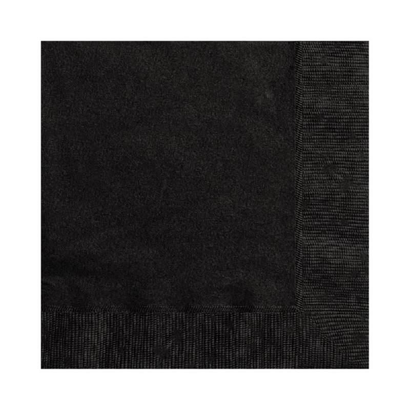 (20) 12CM BLACK BEVERAGE NAPKINS