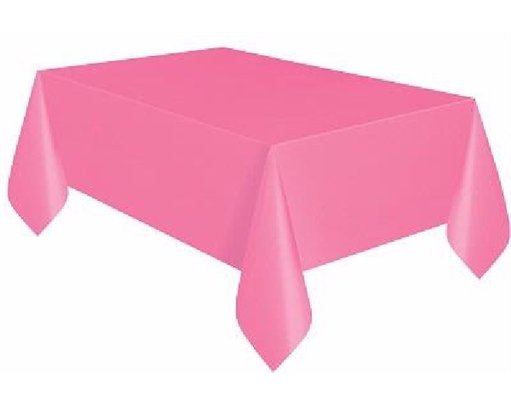 HOT PINK PLASTIC TABLECOVER (COMPACT PACKAGING)
