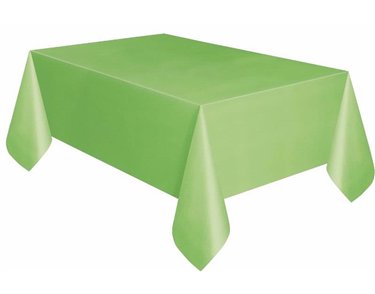LIME GREEN PLASTIC TABLECOVER (COMPACT PACKAGING)