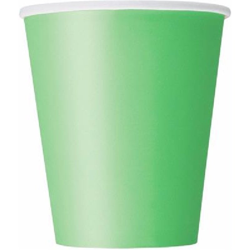 (14) 9OZ LIME GREEN CUPS