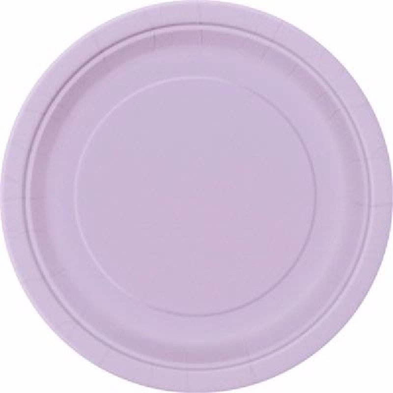 (16) 9IN LAVENDAR PLATES